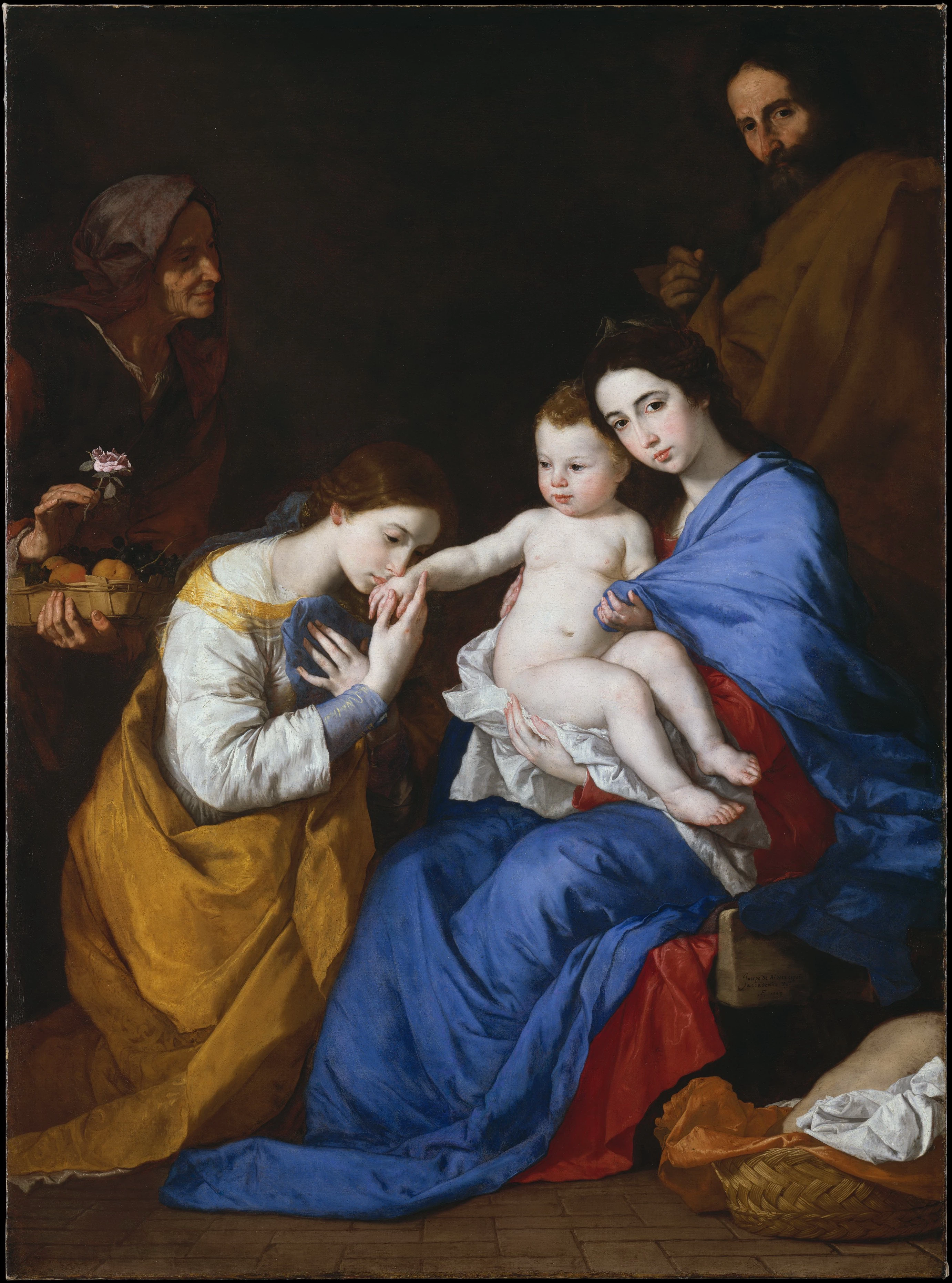Jusepe de Ribera, Sacra Famiglia con Sant’Anna e Santa Caterina d’Alessandria, 1648 (209,6 x 154,3 cm) - Metropolitan Museum